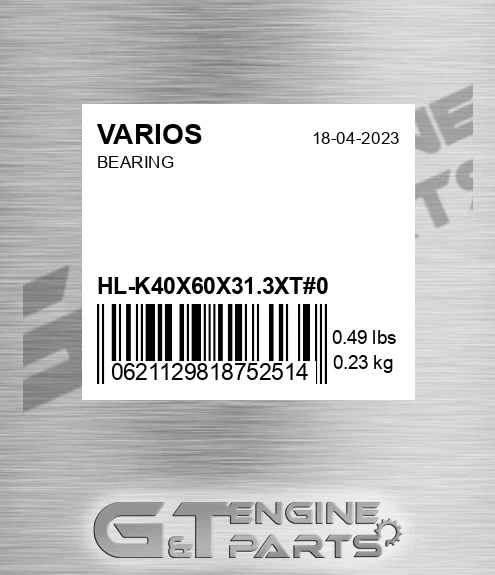 HL-K40X60X31.3XT#0 Bearing