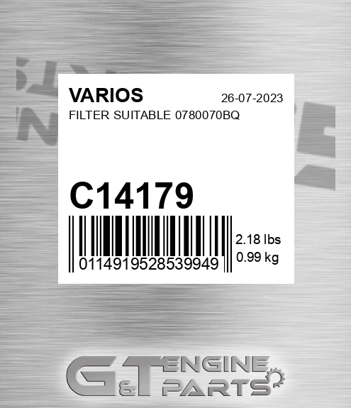 C14179 Filter Suitable 0780070bq