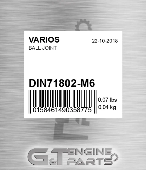 DIN71802-M6 Ball Joint