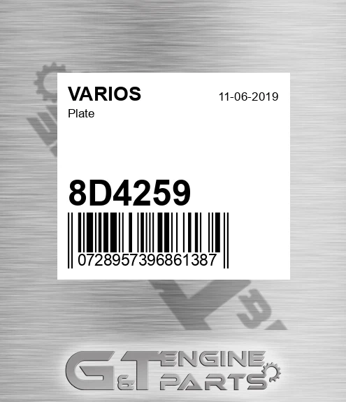 8D4259 Plate