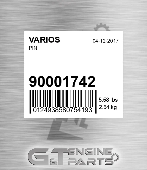 90001742 Pin for VARIOS