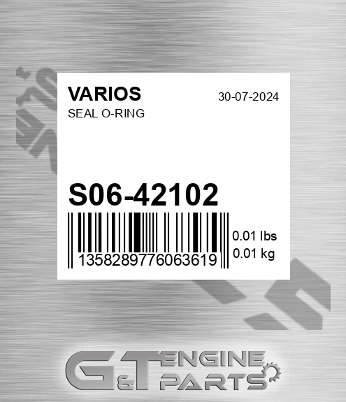 S06/42102 Seal O-ring