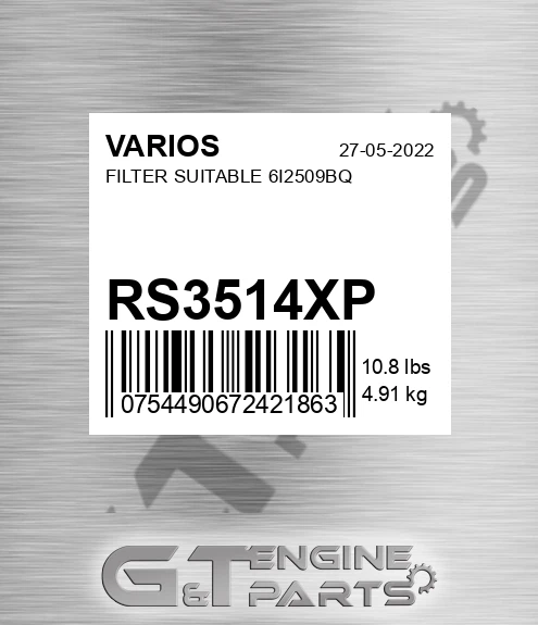 RS3514XP Filter Suitable 6i2509bq for VARIOS