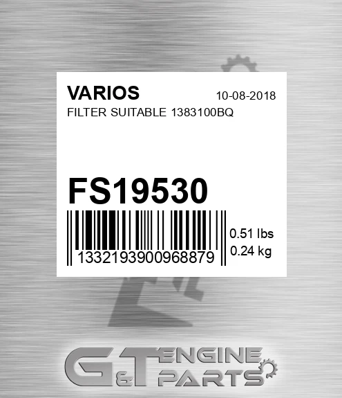 FS19530 Filter Suitable 1383100bq