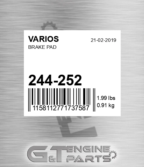 244-252 Brake Pad