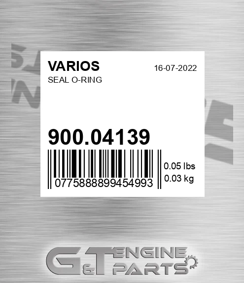 900.04139 Seal O-ring