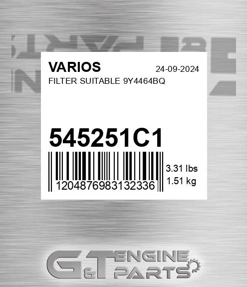 545251C1 Filter Suitable 9y4464bq