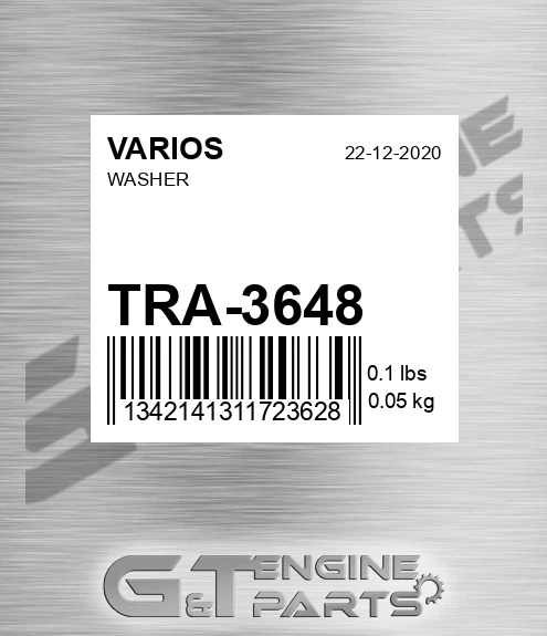 TRA-3648 Washer
