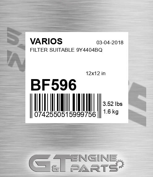 BF596 Filter Suitable 9y4404bq