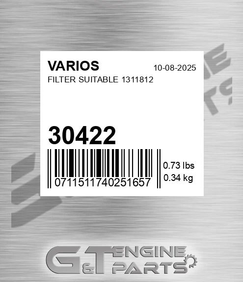 30422 Filter Suitable 1311812 for VARIOS