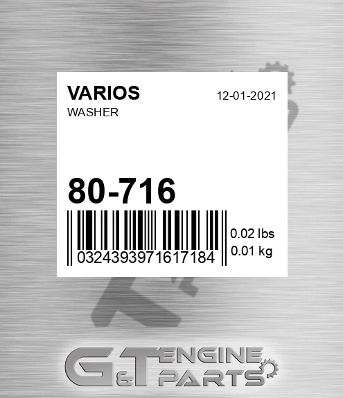 80-716 VARIOS Washer