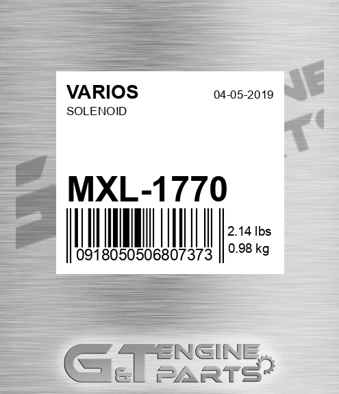 MXL-1770 Solenoid for VARIOS