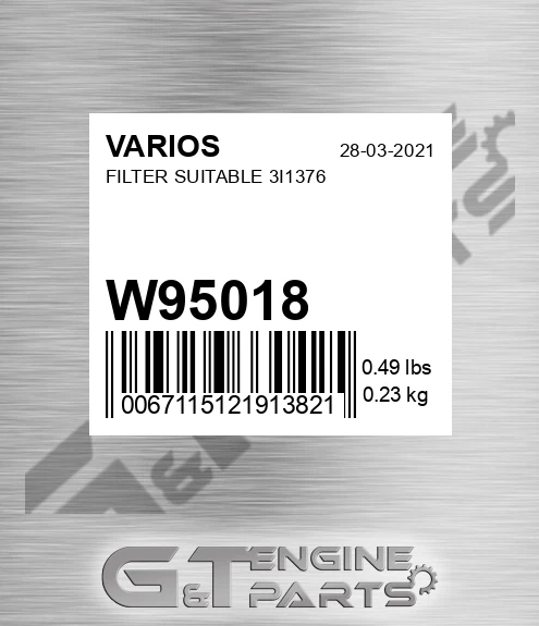 W950/18 Filter Suitable 3i1376