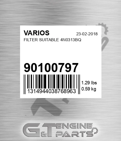 901.00797 Filter Suitable 4n0313bq