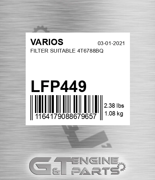 LFP449 VARIOS Filter Suitable 4t6788bq