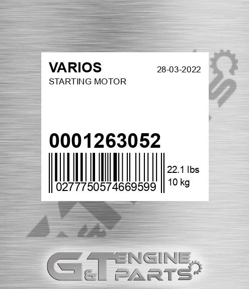 0001263052 Starting Motor