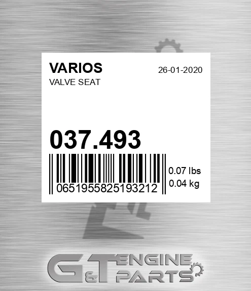 037.493 Valve Seat