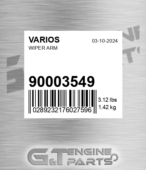 900.03549 Wiper Arm for VARIOS