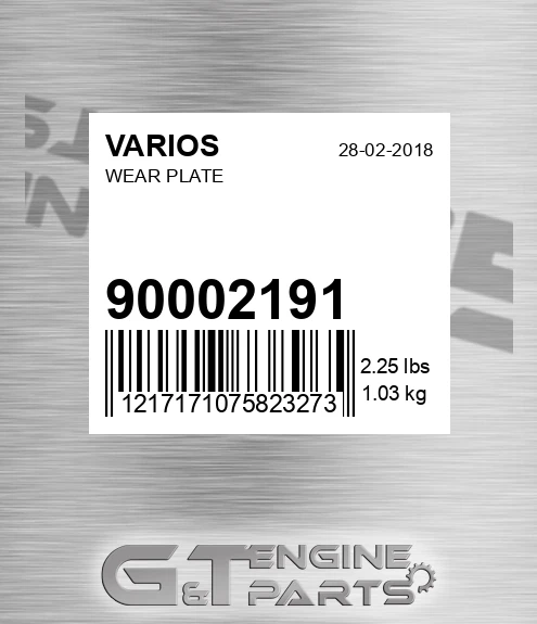 900.02191 Wear Plate for VARIOS