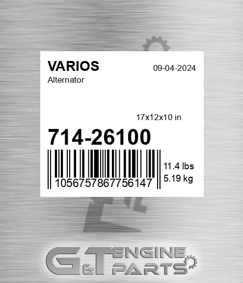 714-26100 Alternator