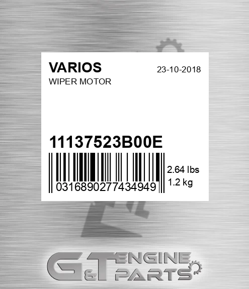 11137523B00E Wiper Motor