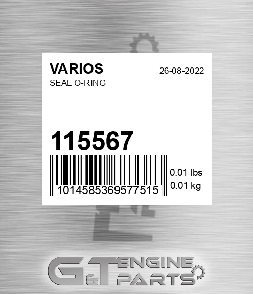 115.567 Seal O-ring for VARIOS