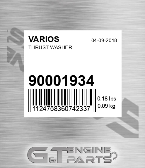 900.01934 Thrust Washer for VARIOS