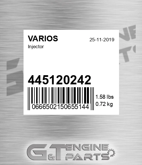 445120242 Injector for VARIOS
