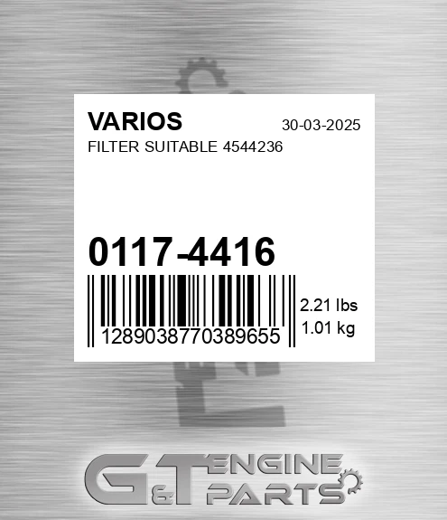 0117-4416 Filter Suitable 4544236