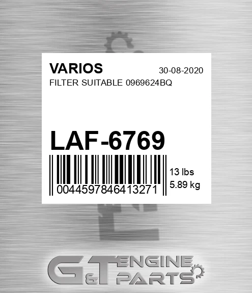 LAF-6769 Filter Suitable 0969624bq