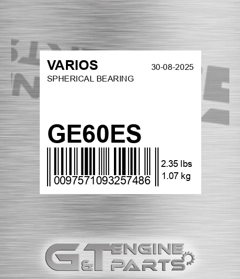 GE60ES Spherical Bearing for VARIOS