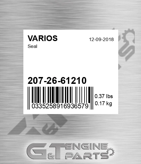 207-26-61210 Seal for VARIOS