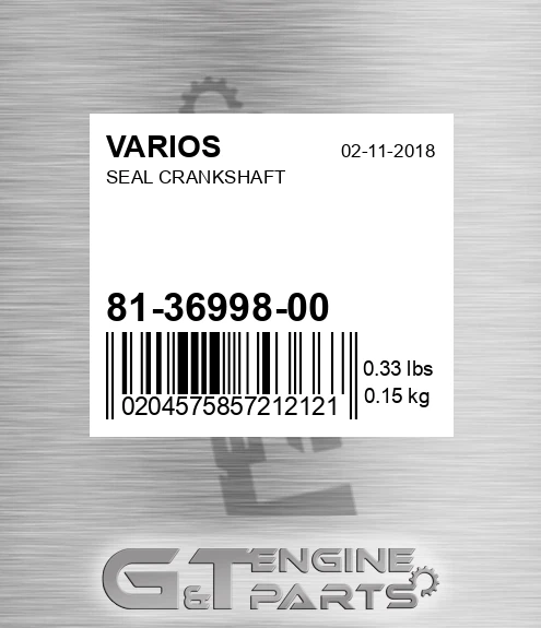 81-36998-00 Seal Crankshaft