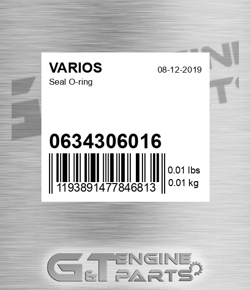 0634306016 Seal O-ring for VARIOS