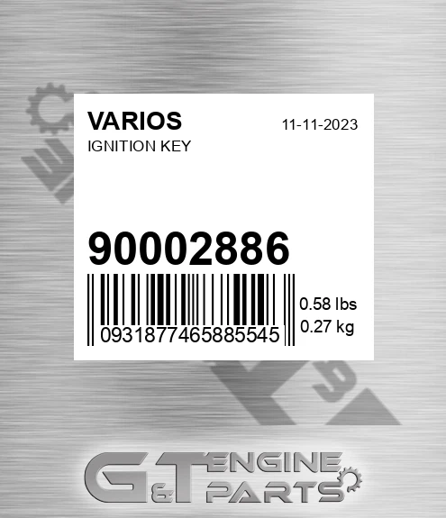 900.02886 Ignition Key