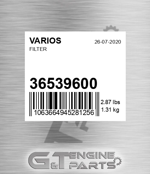 36539600 VARIOS Filter