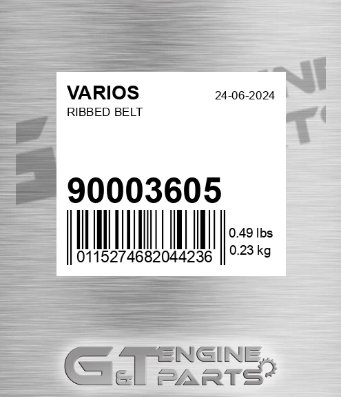 900.03605 Ribbed Belt