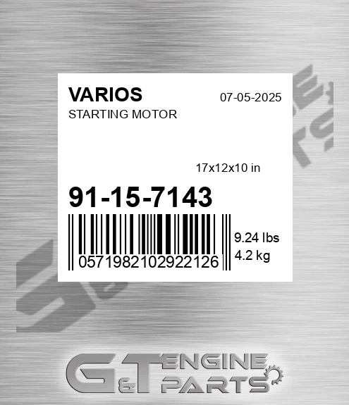 91-15-7143 Starting Motor for VARIOS