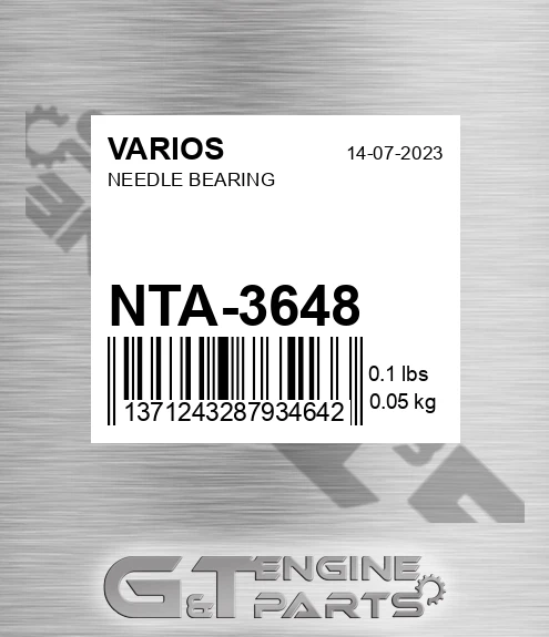 NTA-3648 Needle Bearing