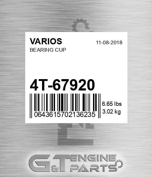 4T-67920 Bearing Cup
