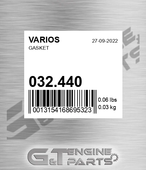 032.440 VARIOS Gasket