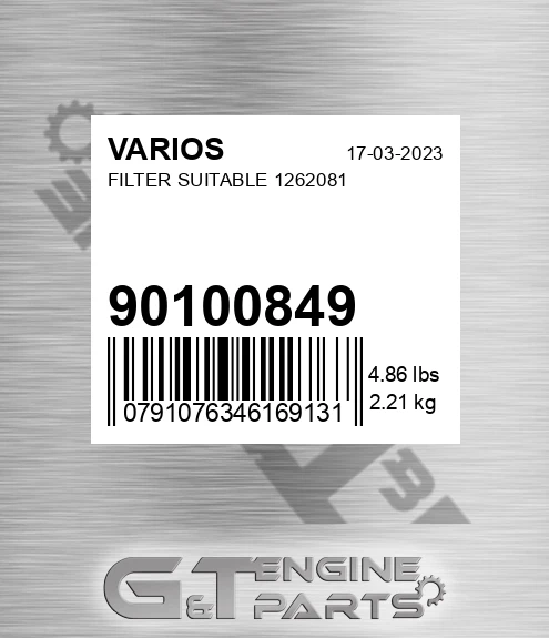 901.00849 Filter Suitable 1262081