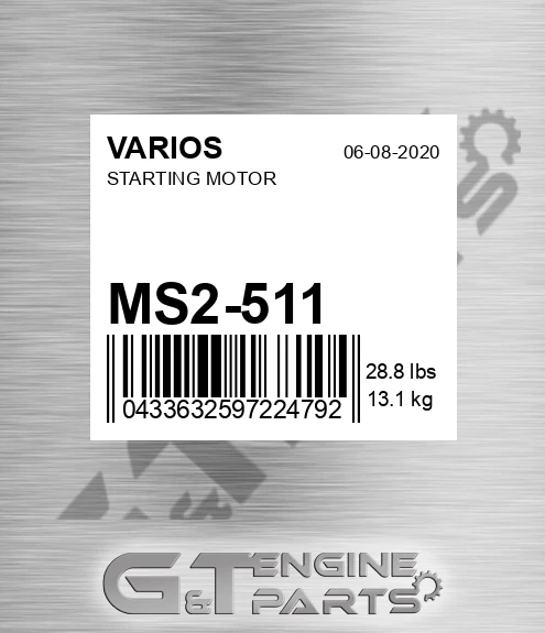 MS2-511 Starting Motor