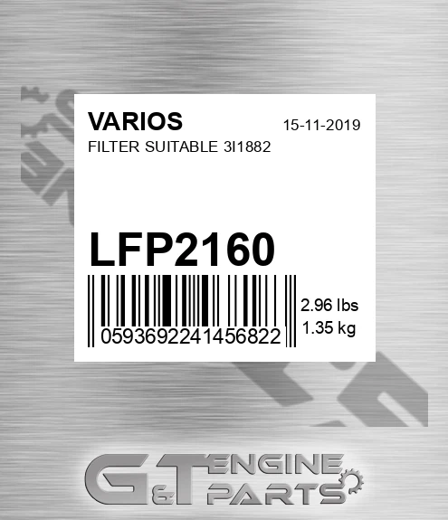 LFP2160 VARIOS Filter Suitable 3i1882