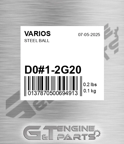 D0#1/2G20 Steel Ball