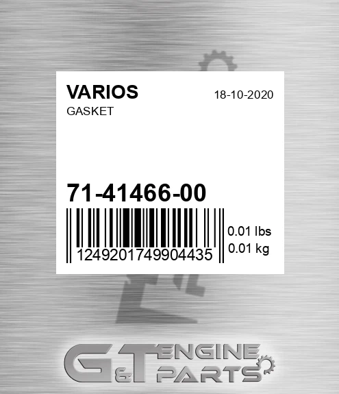 71-41466-00 Gasket