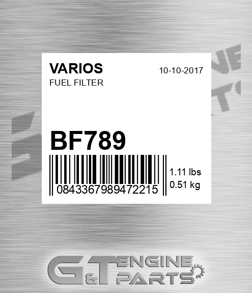 BF789 VARIOS Fuel Filter