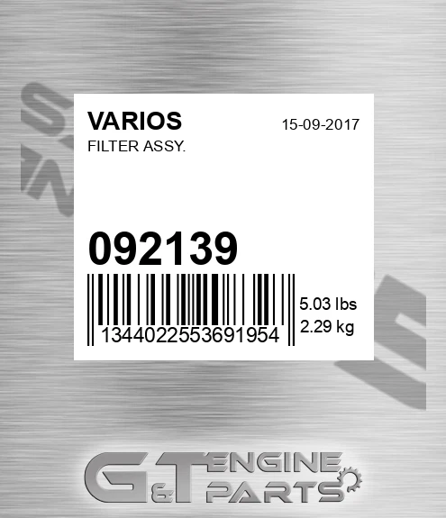 092.139 Filter Assy. for VARIOS
