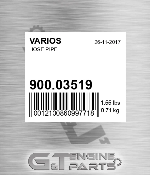 900.03519 Hose Pipe