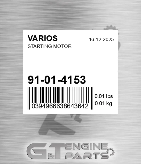 91-01-4153 Starting Motor